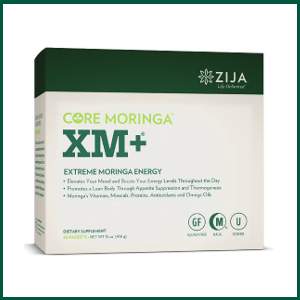 zija core moringa xm+ extreme moringa energy contains moringa oleifera and other natural herbs to elevate your mood and boost your energy levels throughout the day, promotes a lean body through appetite suppression and thermogenesis, and contains moringa vitamins, minerals, proteins, antioxidants and omega oils